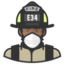 Black,Coronavirus,Firefighter,Male,N-95 mask